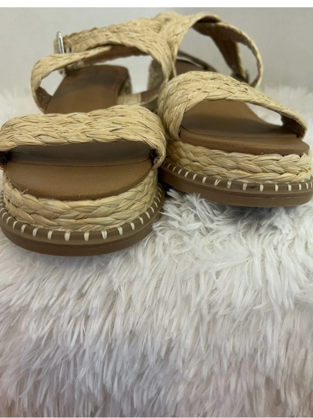 Universal Thread Braided Espadrille Platform Sandals in Cream - Picture 2 of 9